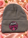 Fight With Courage – Grey Cancer Awareness Beanie